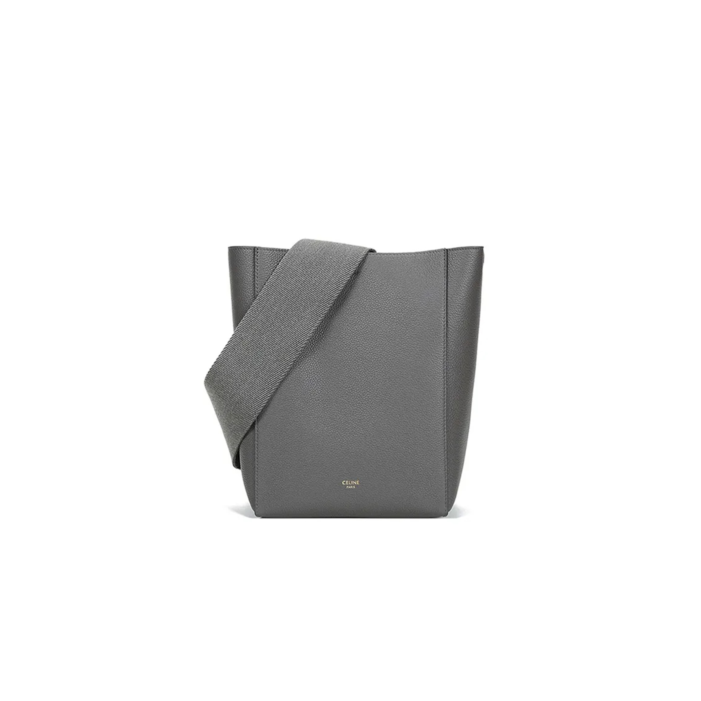 CELINE SMALL BUCKET BAG IN SANGLE SEAU PEBBLED CALFSKIN 189303AH4.10DC (25*18*12cm)